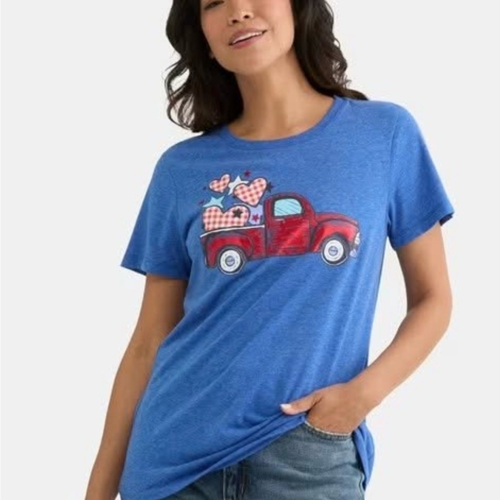 Blue Graphic Short Sleeve Tee